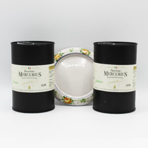 Frantoio Mercurius Box Olio 2 bottiglie 0,5 e piattino in ceramica